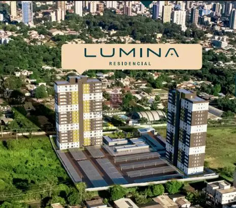 Perspectiva da fachada do empreendimento Lumina Residencial