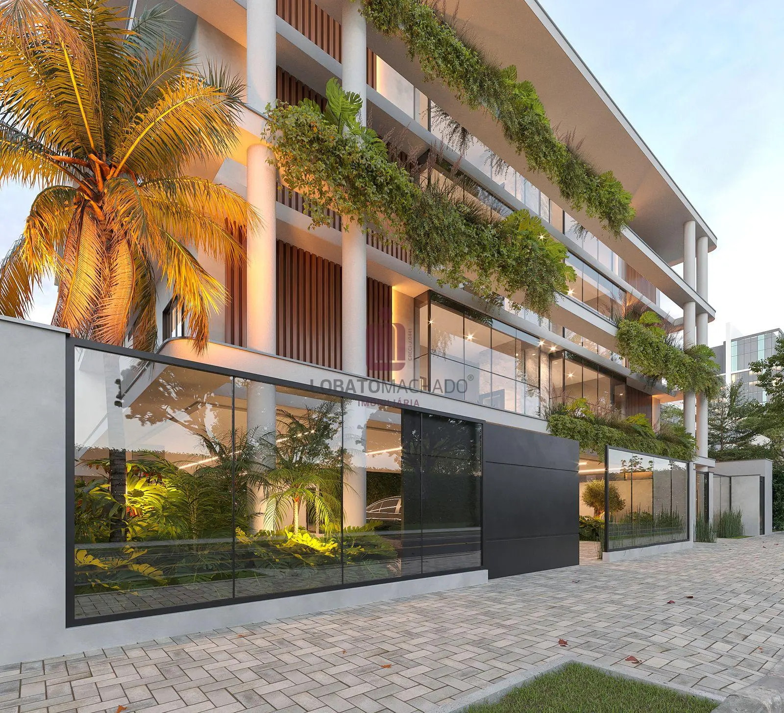 Perspectiva da fachada do empreendimento Life residence